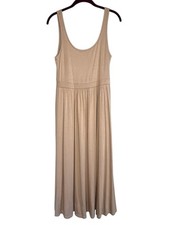 Stitchdrop Women’s Tank Midi Dress Size Medium Pecan Color Pockets