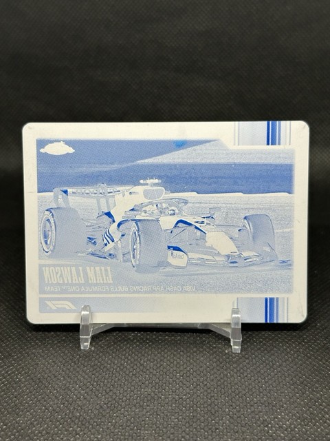 2026 Topps Chrome Formula 1 Liam Lawson F1 Cars 1/1 Cyan Printing Plate #99