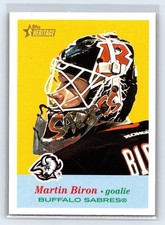 2001-02 Topps Heritage Martin Biron #107 Buffalo Sabres