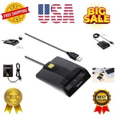 Smart Card Reader DOD Military USB Common Access CAC Card Reader, Compatible ...