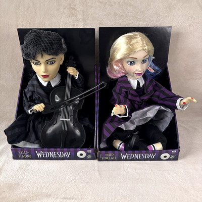 13-in Musical Wednesday Addams & Enid Sinclair Tabletop Animatronics