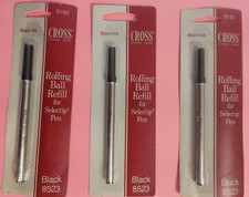Cross Rolling Ball Refill Fpr Selectip Pen Black 8523 Lot of 3 NIP
