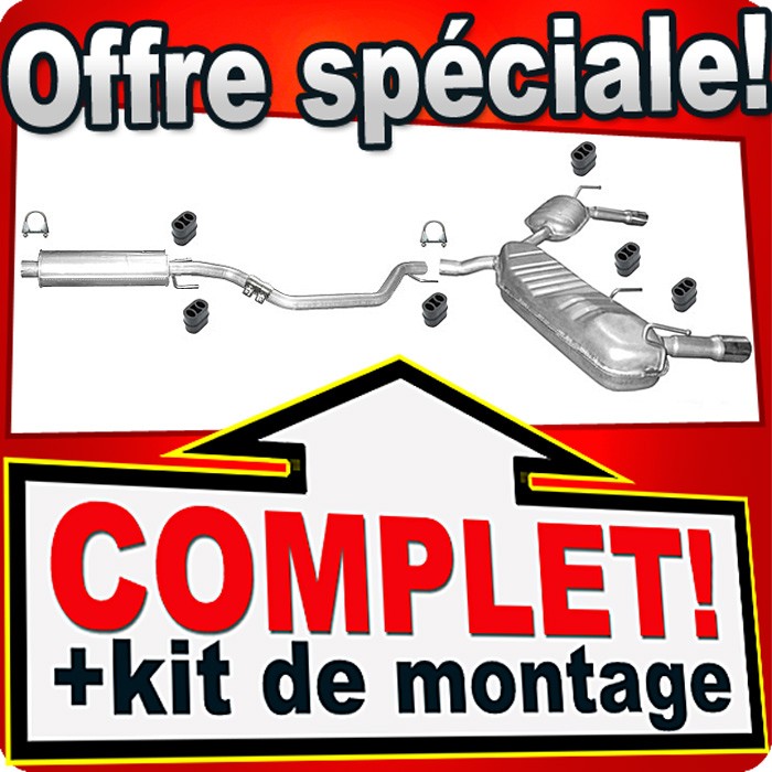Échappement Opel Vectra C 3.2 V6 anti-corrosion à embout chromé