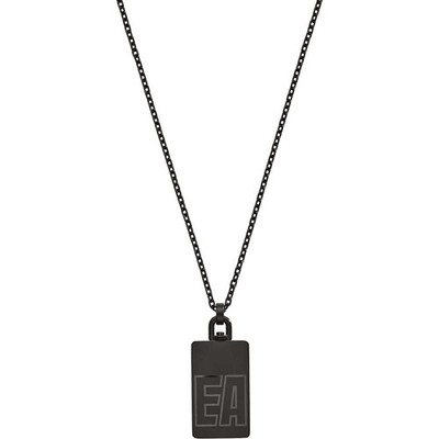 Emporio Armani Mens Necklace EGS2677001 Stainless Steel Black