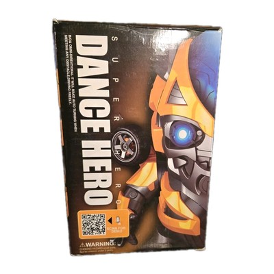 Super Hero Dancing Robot Bumblebee Transformers Toy Light& Music 8'' NEW Open Box