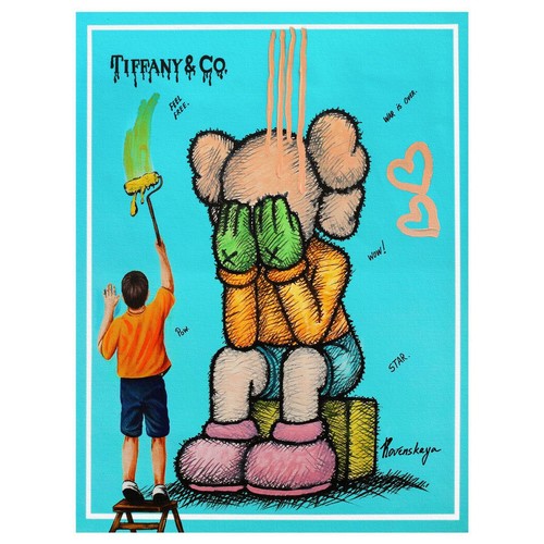Nastya Rovenskaya- Original Mixed Media on Canvas "Imagination"