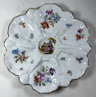 Antique Continental German Hutschenreuther 9-1/2" Oyster Plate, Couple & Flowers