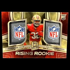 2022 Panini Spectra Rising Rookie Tyrion Davis-Price 1/1 DUAL NFL SHIELD (RC)
