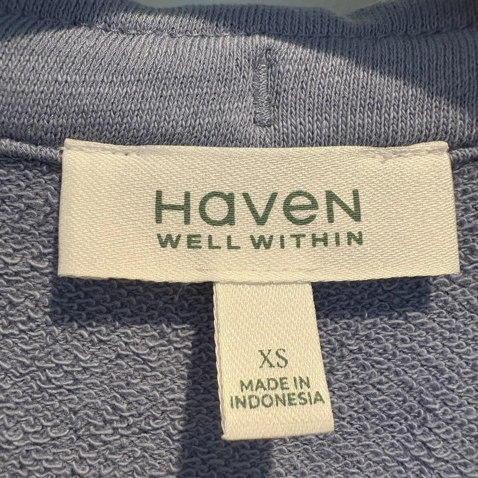 Vestido Haven Well Within XS Azul Terry Francés Ocio Bolsillos Vacaciones Playa Foto 4 de 4