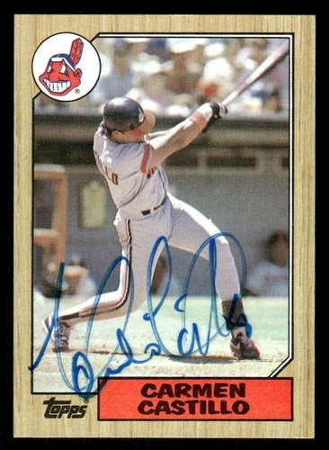 1987 Topps #513 Carmen Castillo Indians Signed In Person Auto JSA COA 9006