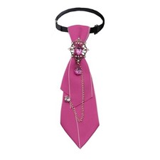 Bow Tie for Women, Adjustable Pre-Tied Ties for Women Girls Uniform Hot Pink