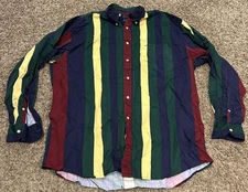 Mark Alexander Long  Sleeve Button Down Mens L  Multicolor Striped B31