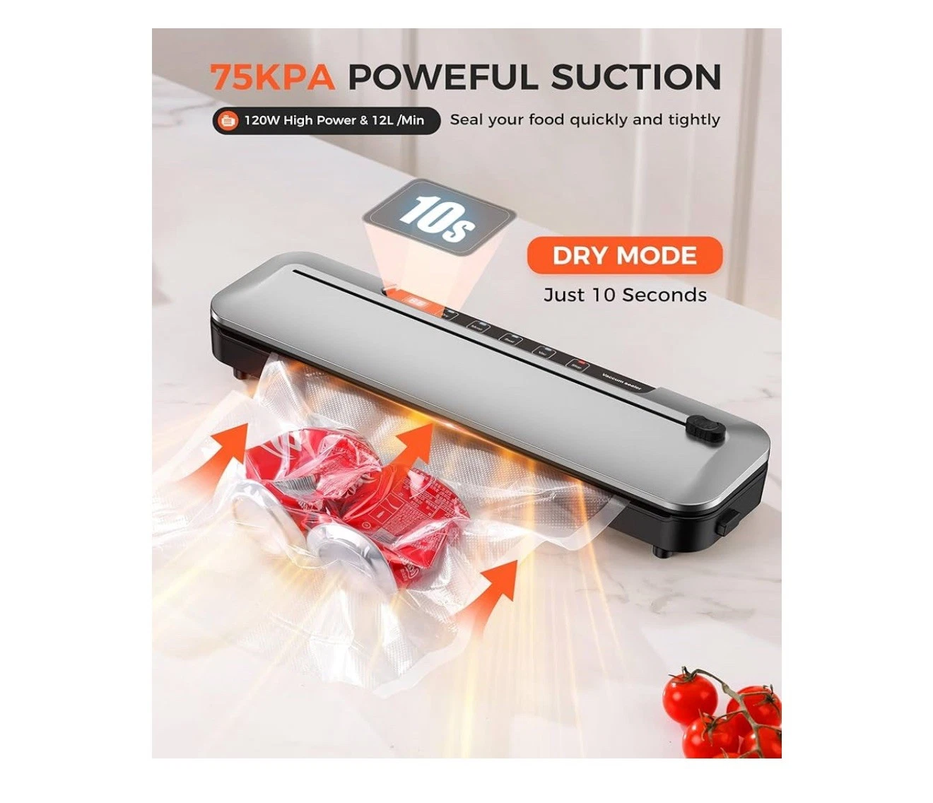 Vacuum Sealer for Food, 6-in-1 Food Sealer food vacuum sealer