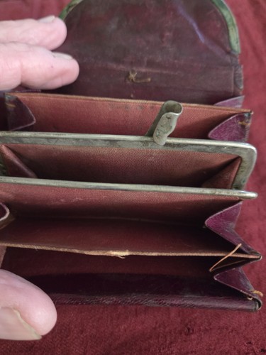 1800s FRACTIONAL CURRECY LEATHER  WALLET/PURSE ORIGINAL BEAUTIFUL USE CONDITION