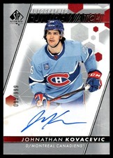 2022-23 SP Authentic Future Watch Autograph Rookie Johnathan Kovacevic Rookie