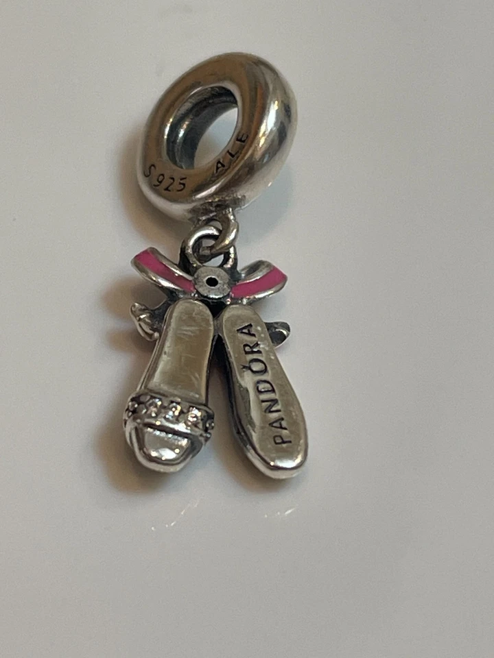 NUEVO Auténtico Zapatos Bailarina Rosa Pandora Cuelga Dije 798339CZ Envío Rápido Foto 4 de 4