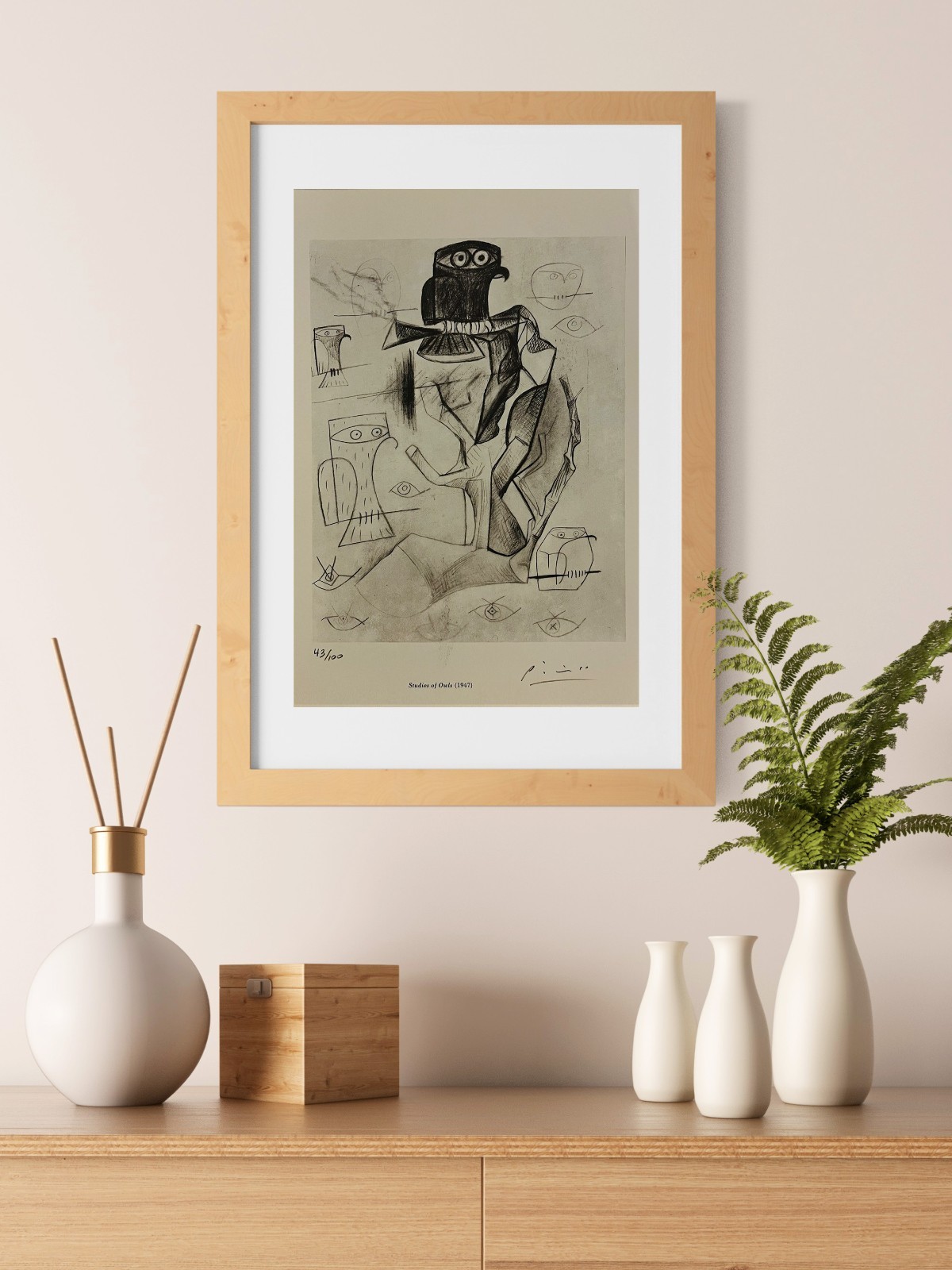 Pablo Picasso, Original Hand-signed Lithograph with COA & Appraisal of $3,500