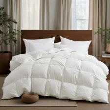 Super Fullfy Down Comforter , Silent Soft Shell Duvet Insert Blanket King, Queen