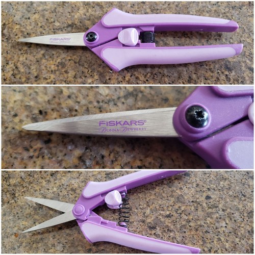 Fiskars Donna Dewberry Ltd Edition Spring Assist Micro-Tip Scissors Purple