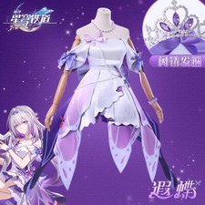 Game Honkai:Star Rail Castorice Costume Dress Sleeveless Short Skirt W/Necklace
