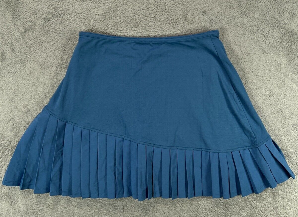 SOYBU Pleated Tennis Skort Medium Blue Womens Golf Athleisure Skirt