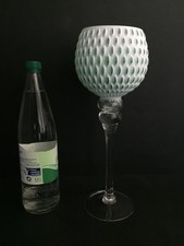 GLASPOKAL KERZENST&Auml;NDER massiv GROSS!! H&ouml;he 35 cm SEHR DEKORATIV!!