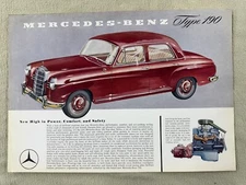 Mercedes Benz Type 190 Sales Sheet/Flier (1950's)