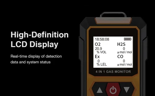Detector de Gas Medidor 4 en 1 Oxígeno O2 Monóxido de Carbono CO Ex Analizador Combustible - Imagen 15 de 23