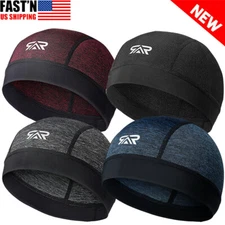Moisture Sweat Wicking Cooling Bald Dome Skull Cap Helmet Liner Sport Beanie Hat