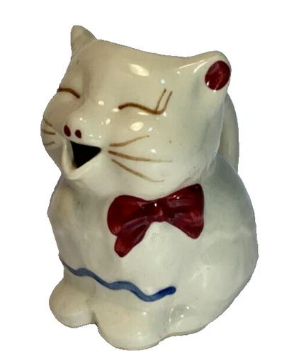 Vintage Shawnee Pottery Puss 'N Boots Cat 4 3/4" Creamer Pitcher USA Patented