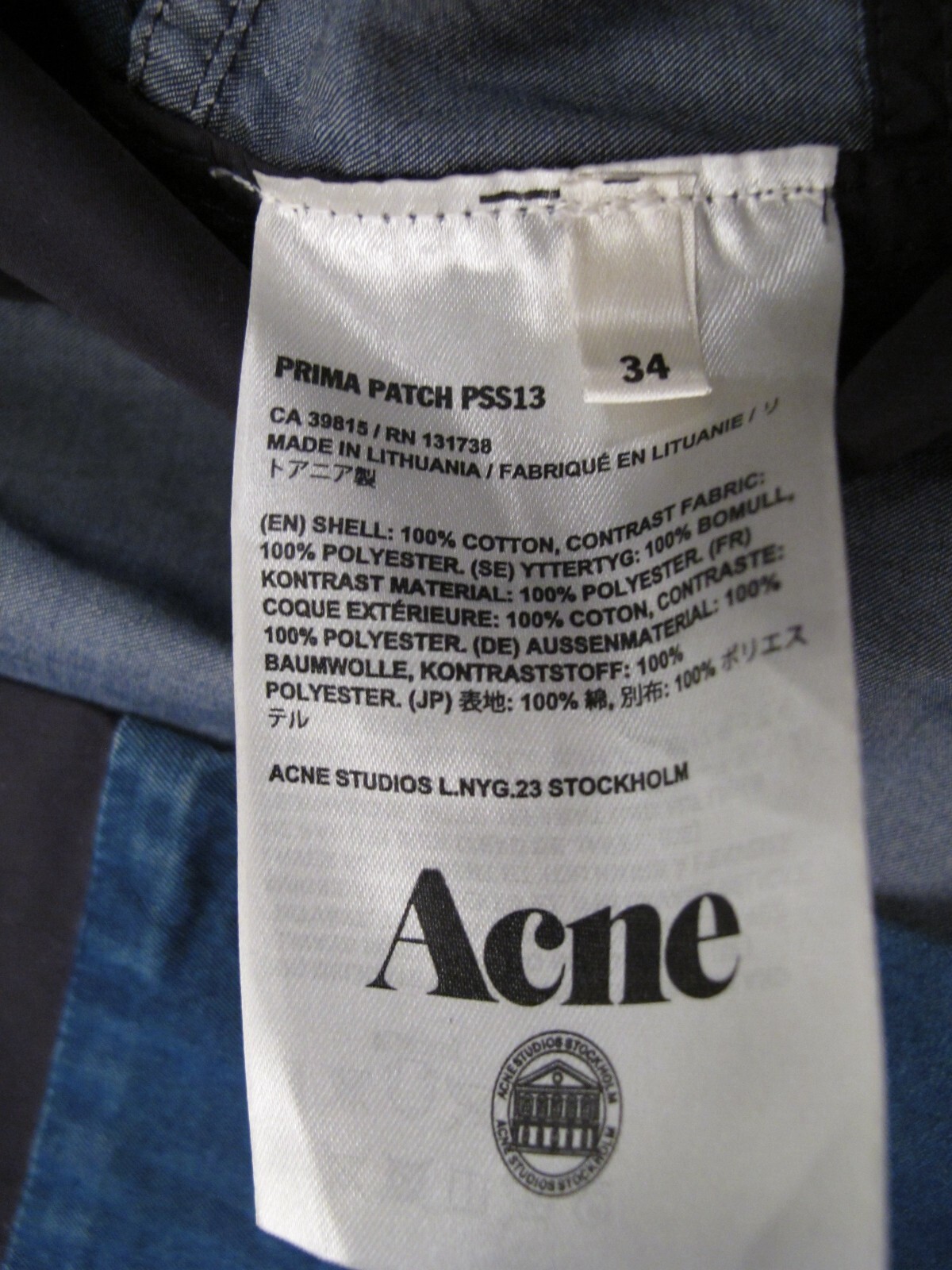 ACNE PRIMA PATCH Women's Denim Patchwork Vest But… - image 20