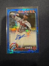 2024 TOPPS CHROME LOGOFRACTOR BLUE REFRACTOR AUTO DARIUS VINES RC /150