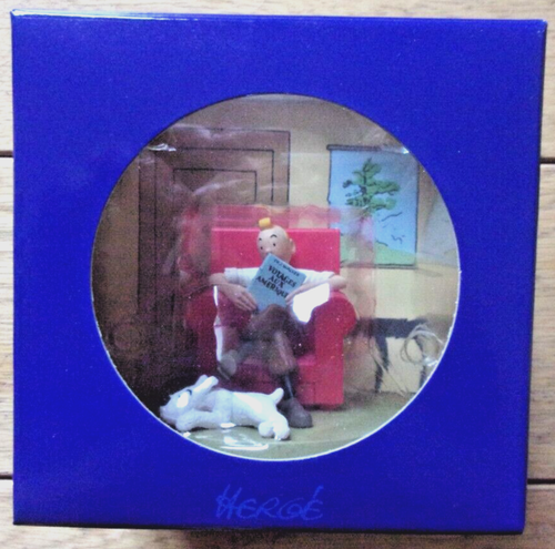 Sculpture Tintin Et Le Bandit – Moulinsart, Métal Peint Main, Coffret Certificat 2003
