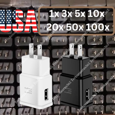 Wholesale Lot Adaptive USB Wall Fast Charger Power Adapter Block For Samsung