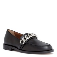 Givenchy black leather chain loafers 38