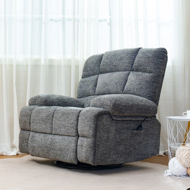FLEXISPOT Oversized Manual Swivel Rocker Recliner w/ Massage & Heat XRC5 - image 2 of 4
