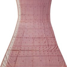 Vintage Pink Sarees 100 Pure Silk Handwoven South Indian Sari 5YD Craft Fabric