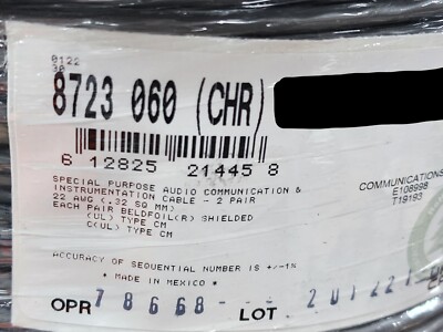 Belden 8723 22/2P Individually Shielded Twisted Pairs Audio/Control Cable /50ft