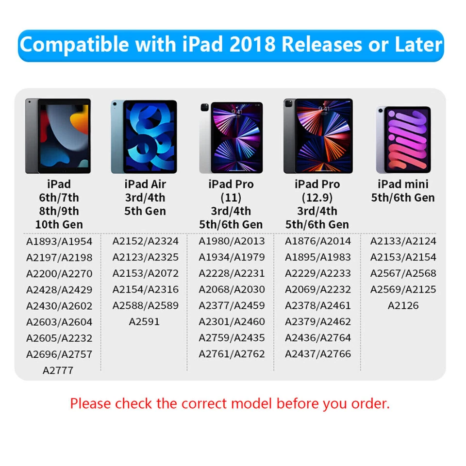 Lápiz óptico de 1ª 2ª generación para Apple iPad 6ª 7ª 8ª 9ª 10ª generación Foto 2 de 4