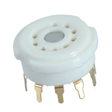 20pcs Ceramic 9Pin Tube Socket Gold plated PCB Mount for 12AT7 EL83 ECC83 Guitar