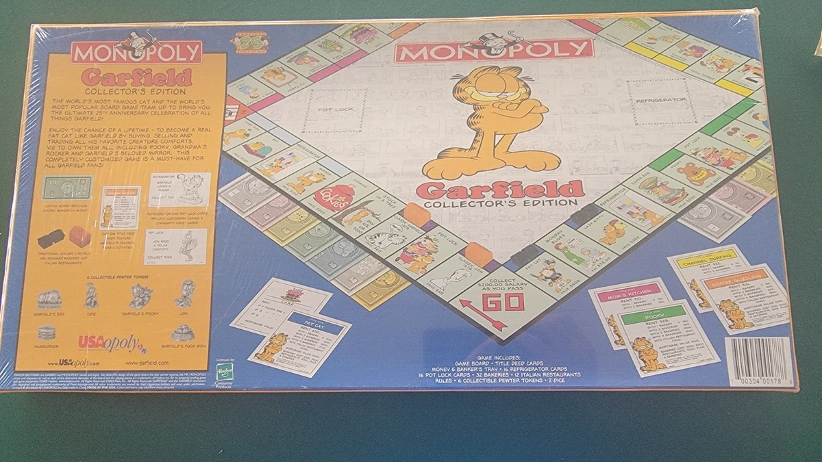 HTF Garfield Monopoly game Collector's Edition 25 Year Anniversary