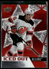 2021-22 Upper Deck Allure #IO-11 Jack Hughes New Jersey Devils Iced Out Card