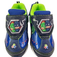 NEW PJ Masks Boys Blue Light-Up Athletic Sneaker Shoes Size 7 15cms Toddler