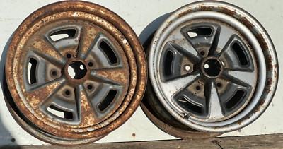 PONTIAC WHEEL RIM STEEL RALLY PAIR 15x7 5on4.75 JJ M 2 17 4 | eBay