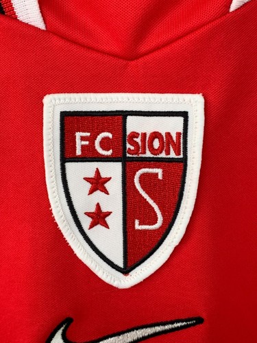 FC SION 1998 1999 2000 HOME FOOTBALL SHIRT #2 NIKE JERSEY SIZE XL - Picture 5 of 12