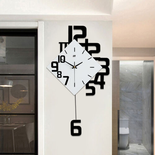 Modern Swing Metal Quartz Silent Wall Clock Nordic Design Hanging Clock USA