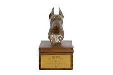 Dobermann, Doberman Pinscher, Dobie I - urn for dog ashes with a statuette, smal