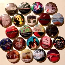 22 COCTEAU TWINS 1" buttons - FREE SHIPPING - ethereal goth shoegazer britpop