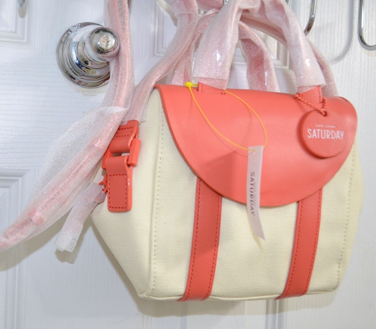 Kate Spade Saturday Bag Small Satchel Cross Coral or Olive Kate Spade Saturday Bag Small Satchel Cross Coral or Olive