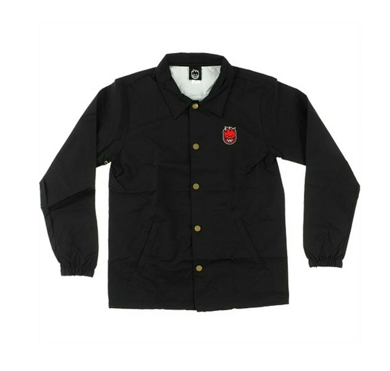 Spitfire STOCK BIGHEAD EMB WINDBREAKER Black Red Patch Logo Men's Coaches Jacket